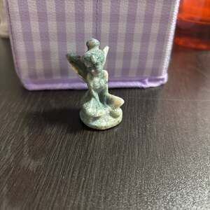 Natural Moss Agate Quartz Crystal Carved Tinker bell Healing Reiki Decoration